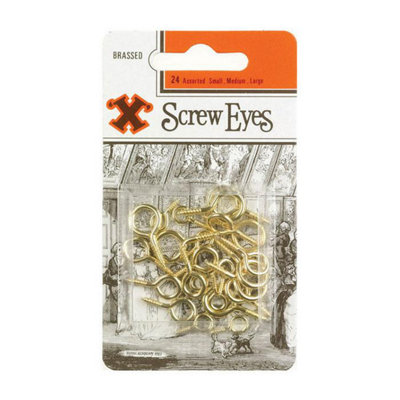  - X Orted Screw Eyes Br Plated 24Pk One Colour (One Size)