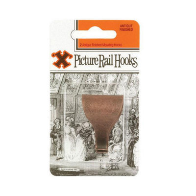 X Picture Rail Hooks Antique 2Pk One Colour (One Size) from B&Q