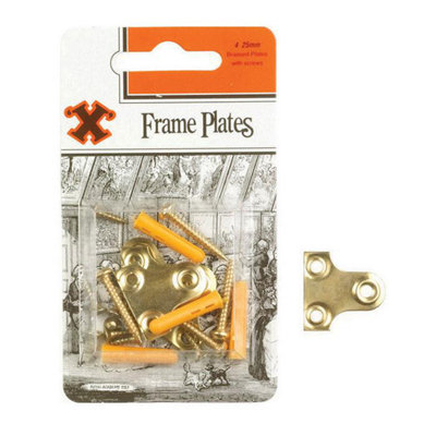  - X Br Frame Plates 25mm 4Pk One Colour (One Size)