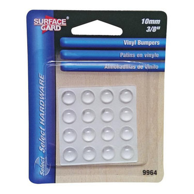 Surface Gard 16 Round Pads Clear Vinyl 10mm One Colour (One Size) from B&Q