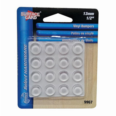 Surface Gard 16 Round Pads Clear Vinyl 13mm One Colour (One Size) from B&Q