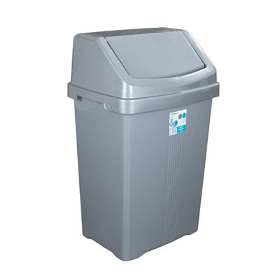  - Casa 50L Swing Bin Silver One Colour (One Size)
