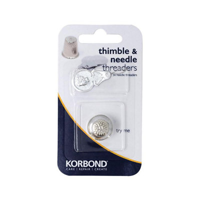 Korbond Thimble & 3 X Needle Threaders One Colour (One Size) from B&Q