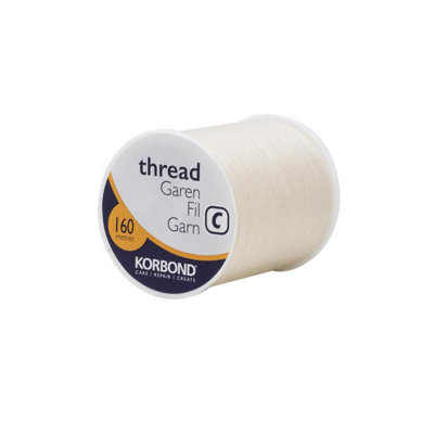 Korbond Polyester Thread Cream 160M One Colour (One Size) from B&Q