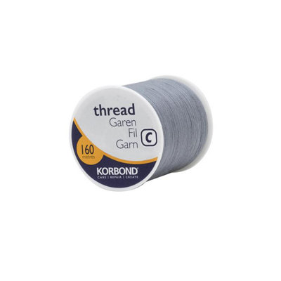 Korbond Polyester Thread Grey 160M One Colour (One Size) from B&Q