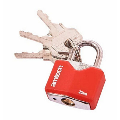 Amtech Rhombic Chrome Plated Iron Padlock 20mm One Colour (One Size) from B&Q