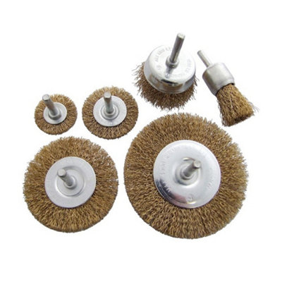 Amtech Wire Wheel Brush Set 6Pk One Colour (One Size) from B&Q