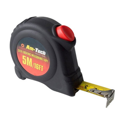 Amtech Self Locking Tape Measure 5M X 19mm One Colour (One Size) from B&Q