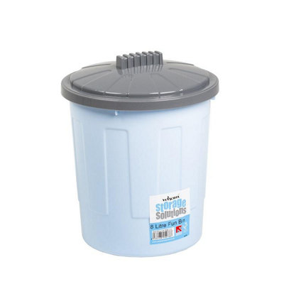 Wham Fun Bin Clear & Cool Grey 8L One Colour (One Size) from B&Q