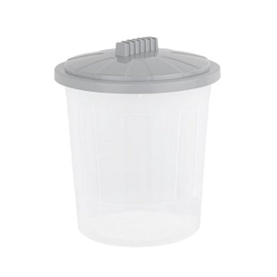 Wham Fun Bin Clear & Cool Grey 21L One Colour (One Size) from B&Q