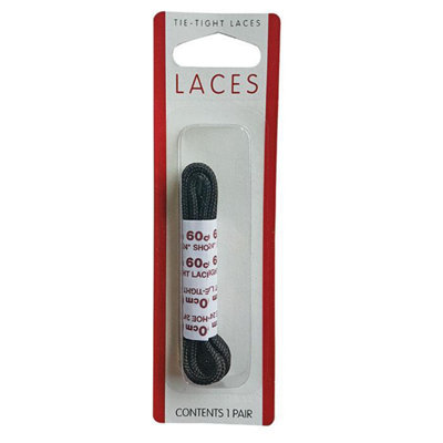B&Q Fine Round Shoe Lace 60Cm Black One Colour (One Size)