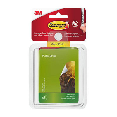 Command 17024-Vp Poster Strips Value Pack 48Pk One Colour (One Size) from B&Q