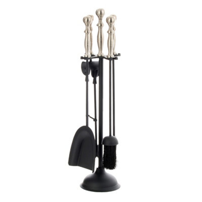 Leecroft Turn Handle Companion Set Black/pewter 25'' One Colour (One Size) from B&Q