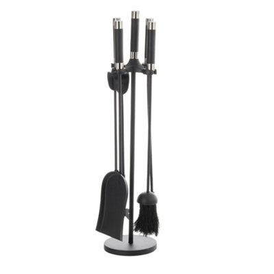 Leecroft Unisex Multicolor Contemporary Companion Set Black Nickel 25" Size 25 - Image 4