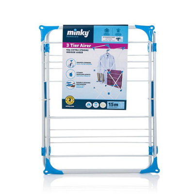 Minky 3 Tier Airer One Colour (One Size) from B&Q