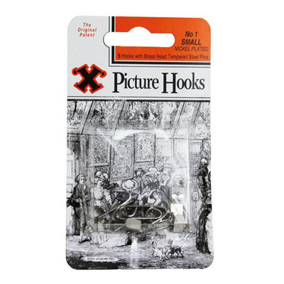 X Picture Hooks No 1 Nickel Plated 5Pk One Colour (One Size) from B&Q