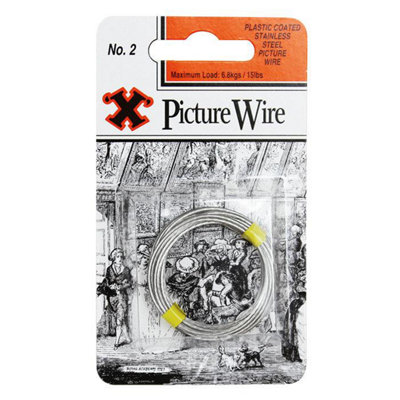 X Stainless Steel Picture Wire No 2 3M Blister Pack One Colour (One Size) from B&Q