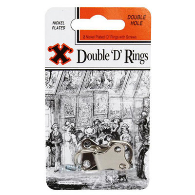 X Nickel Plated Double D Rings Blister 2Pk One Colour (One Size) from B&Q