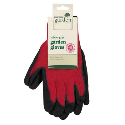 B&Q Kingfisher Large Rubber Grip Garden Gloves
