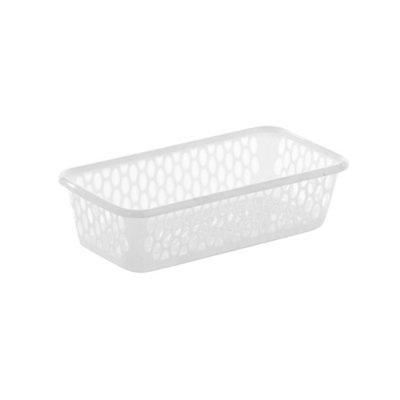  - Leecroft 20Cm Handy Basket White 10 X 20 X 5Cm One Colour (One Size)