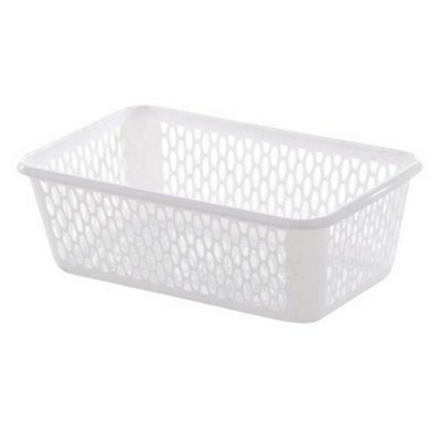  - Leecroft 25Cm Handy Basket White 25 X 16 X 8Cm One Colour (One Size)