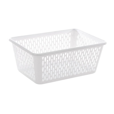  - Leecroft 37Cm Handy Basket White 37 X 26 X 16Cm One Colour (One Size)