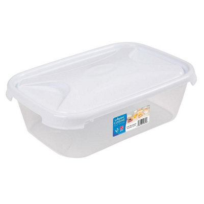 Wham Cuisine Rectangular Food Storage Box White Lid 1.6L One Colour (One Size) from B&Q