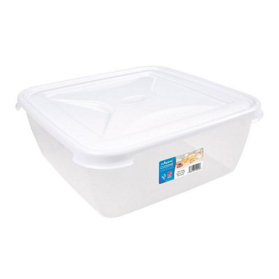 Wham Cuisine Large Square Food Box White Lid 10L One Colour (One Size) from B&Q