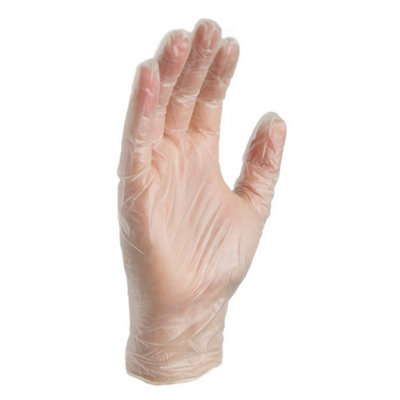 Disposable Vinyl Glove Powder Free Clear Small 100Pk One Colour (One Size) from B&Q