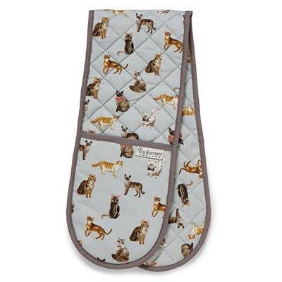 Cooksmart Curious Cats Double Oven Glove One Colour (One Size) from B&Q