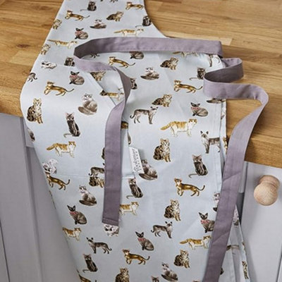 Cooksmart Curious Cats Cotton Apron One Colour (One Size) from B&Q