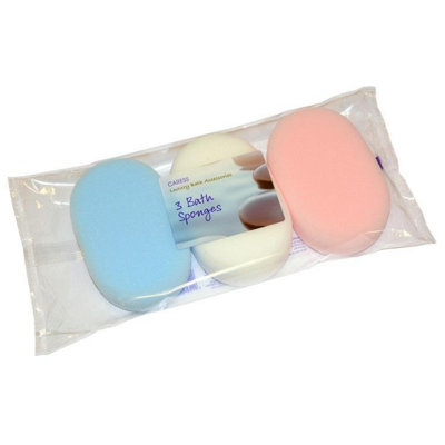 Caress Bath Sponge 3Pk One Colour (One Size) from B&Q