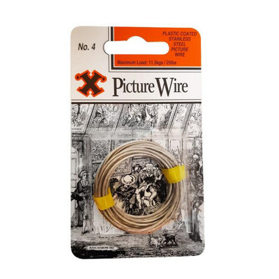 X Stainless Steel Picture Wire No 4 3M Blister Pack One Colour (One Size) from B&Q