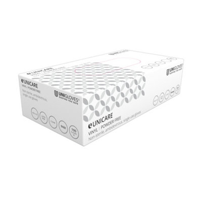Disposable Vinyl Glove Powder Free Clear Extra Large 100Pk One Colour (One Size) from B&Q