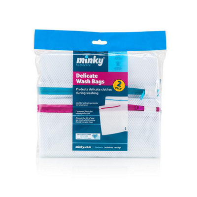 Minky Delicates Wash Bag 2Pk One Colour (One Size) from B&Q