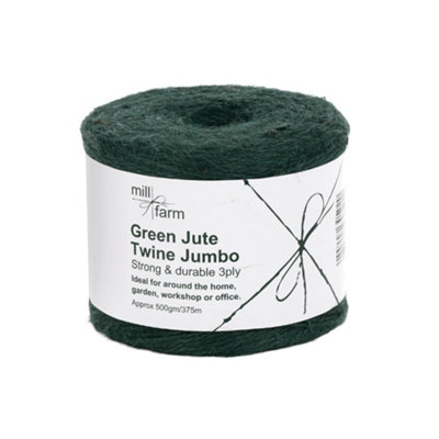 Mill Farm Green Jute Twine Spool Jumbo 500G/ 375M One Colour (One Size) from B&Q