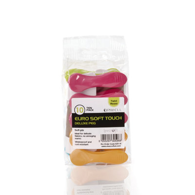 Orwell Soft Touch Deluxe Euro Pegs 10Pk One Colour (One Size) from B&Q