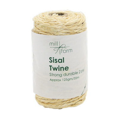 Mill Farm 2Ply Sisal Twine Spool Small 125G/ 35M One Colour (One Size) from B&Q