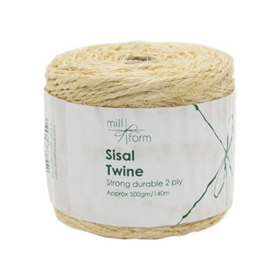 Mill Farm 2Ply Sisal Twine Spool Jumbo 500G / 140M One Colour (One Size) from B&Q