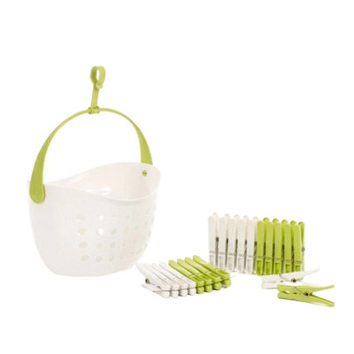 Orwell Ecolux Peg Caddy & 20 Pegs One Colour (One Size) from B&Q