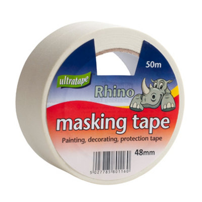 Ultratape Rhino General Purpose Masking Tape 48mm X 50M One Colour (One Size) from B&Q