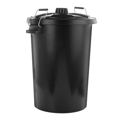 Wilsons Metal Clip Lid Dustbin 90L One Colour (One Size) from B&Q