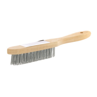  - Steel Wire Brush 4 Row One Colour (One Size)
