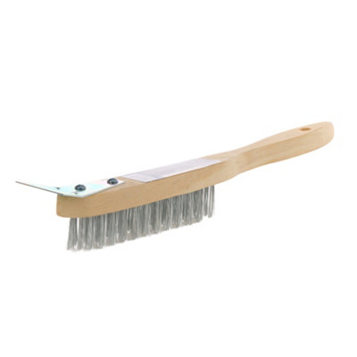 B&Q Steel Wire Brush & Scraper One Colour (One Size)