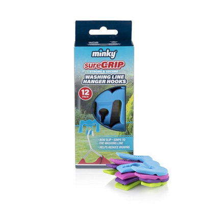 B&Q -  Sure Grip Washing Line Hanger Hooks 12Pk One Colour (One Size)