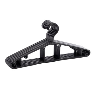 Orwell Value Hangers Black 10Pk One Colour (One Size) from B&Q