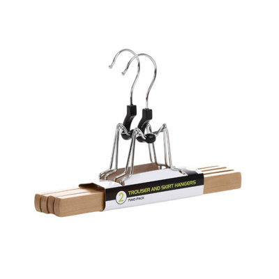 Orwell Trouser Skirt Clamp Hanger 2Pk One Colour (One Size) from B&Q