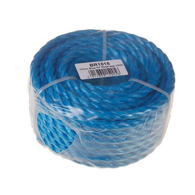 10mm Blue Poly Rope Handy Coil 15M One Colour (One Size) from B&Q