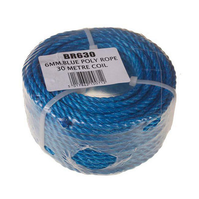 6mm Blue Poly Rope Handy Coil 30M One Colour (One Size) from B&Q