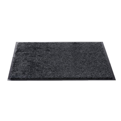 B&Q Sentry Barrington Cotton Washable Mat X 33'' Charcoal One Colour (One ) Size 20